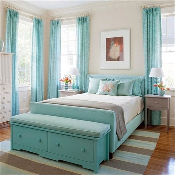 Teal And Black Bedroom