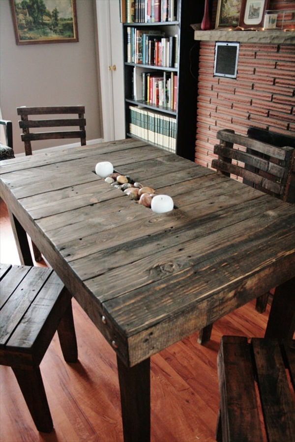 17 DIY Plans: Decorating Your Food Area on Pallet Dining Table | Freshnist