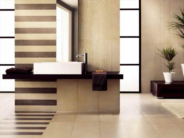 line texture master bathroom design